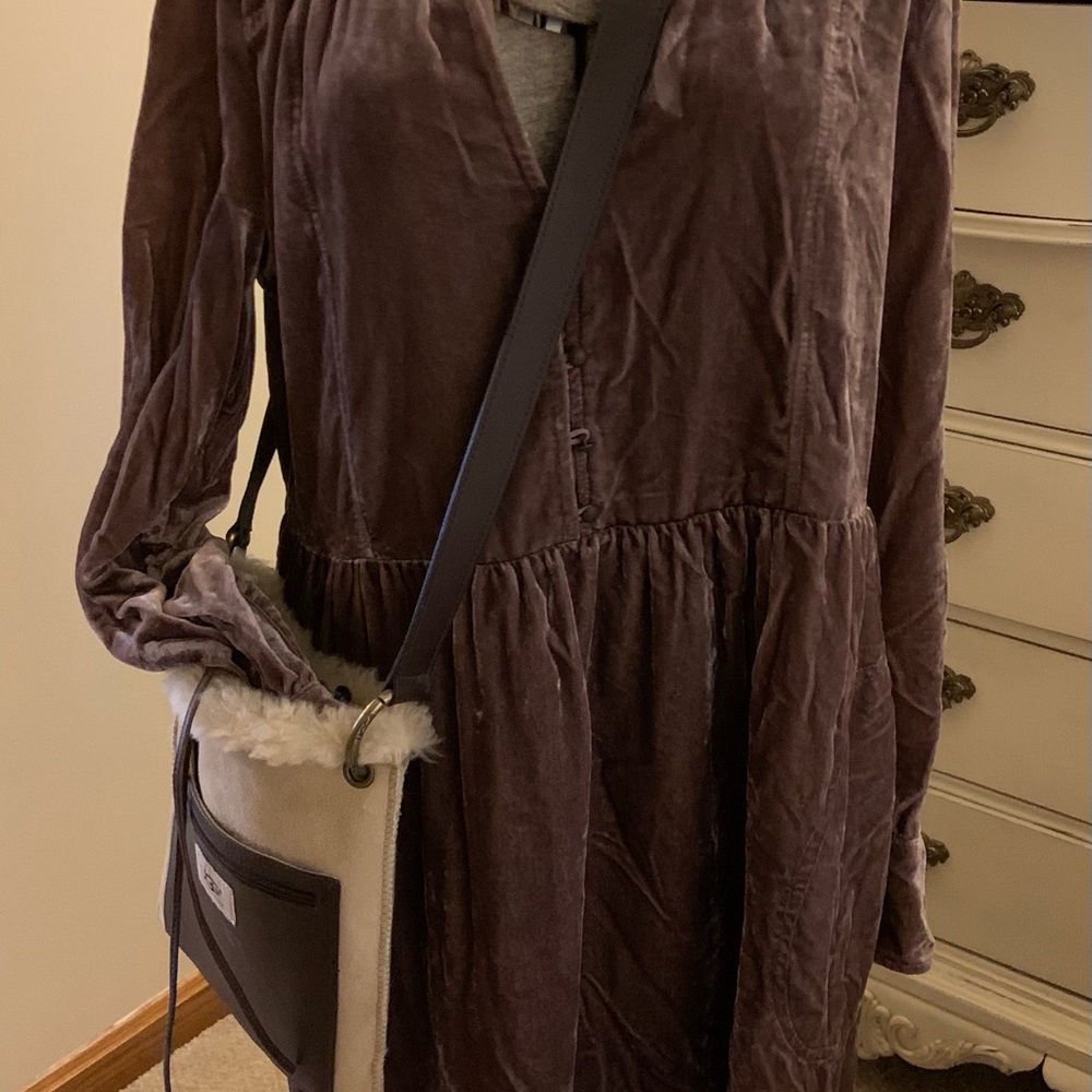 Anthropologie crushed velvet dress